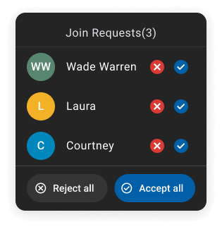 Lock mobile conferences for secure sessions