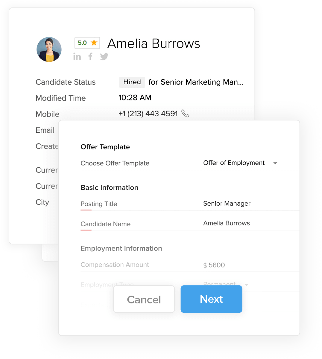 Send offer letters with a click